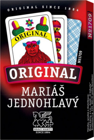 karty Mariáš jednohlavé káro papír.krab.