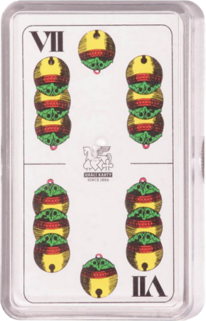 karty Mariáš dvouhlavé krajka plast.krab.