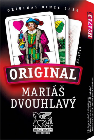 karty Mariáš dvouhlavé krajka papír.krab.