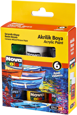 barvy akrylové NC-2006  6ks 17ml
