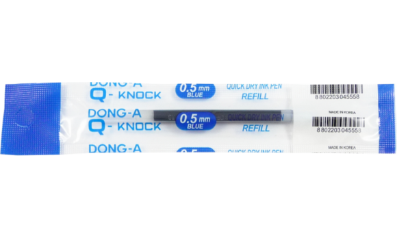 náplň Q - knock 0,5 mm modrá - Quick Dry Ink