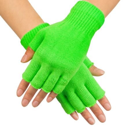 Boland Rukavičky bez prstů zelené neonové
