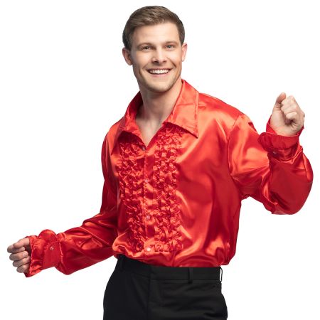 Boland Červená pánská disco košile XXL