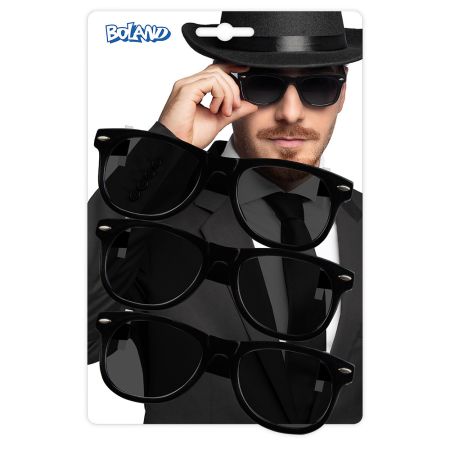 Boland Párty brýle černé blues 3 ks