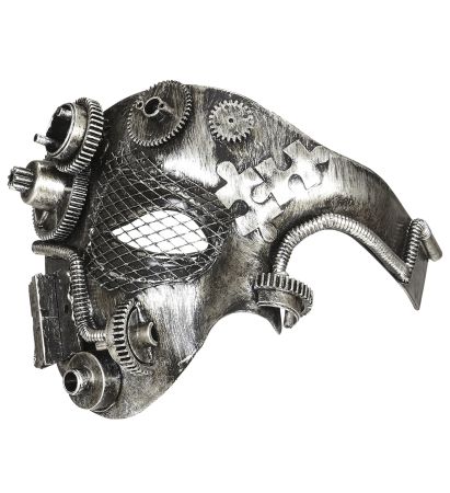 Widmann Škraboška steampunk  stříbrná luxusní