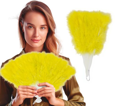 Fiestas Guirca Vějíř péřový žlutý