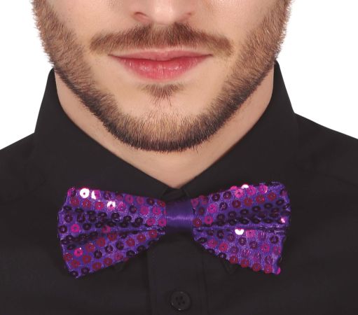 Fiestas Guirca Motýlek fialový flitrový 12 cm