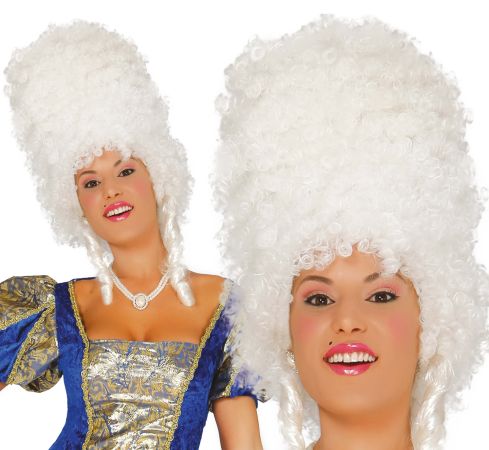Fiestas Guirca Rokoková paruka dámská bílá vysoká