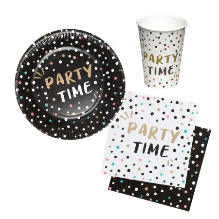 Boland Stolní set 'Party Time' (6 talířů, 6 šálků, 12 ubrousků)