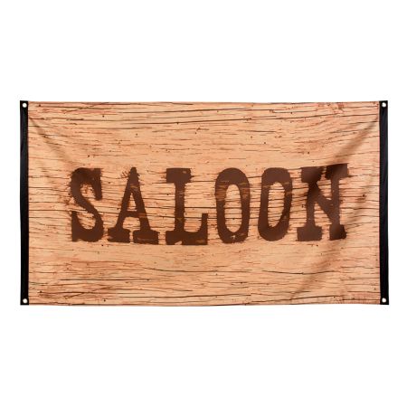 Boland Vlajka s nápisem SALOON westernová