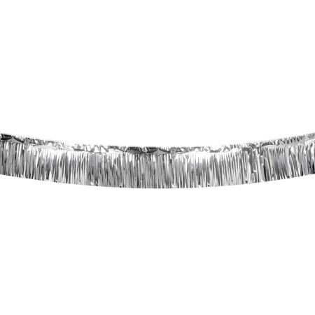 Boland Stříbrná girlanda s třásněmi 600 x 30 cm