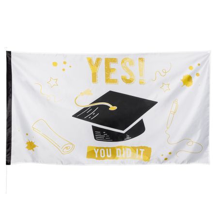 Boland Polyesterová vlajka promoce 'YES! YOU DID IT'