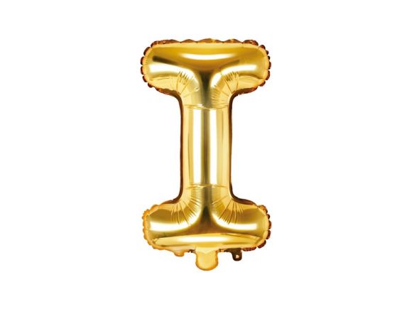 PartyDeco Foliové písmeno I zlaté 35 cm