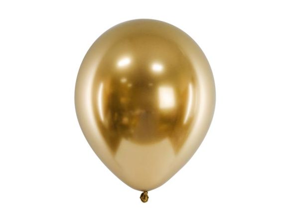 PARTYDECO Latexové balónky zlaté lesklé 10 ks