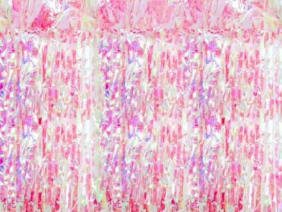 PARTYDECO Párty závěs, růžový duhový, 100x200cm