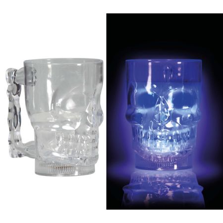 Fiestas Guirca Sklenice lebka se světlem 500 ml 10x14 cm Fiestas Guirca Sklenice lebka se světlem 500 ml 10x14 cm