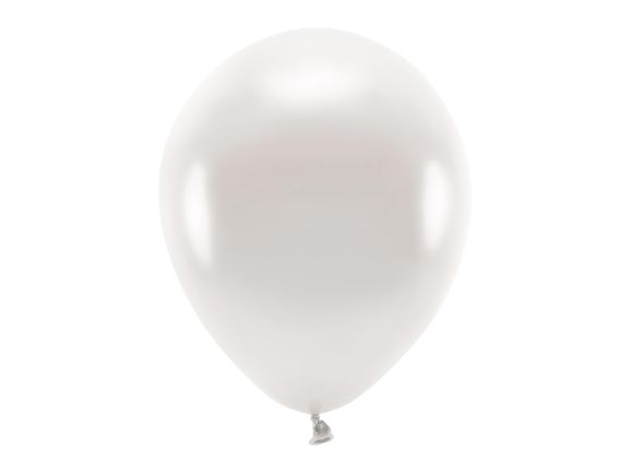 PARTYDECO Sada 10 bílých perleťových balónků 30 cm
