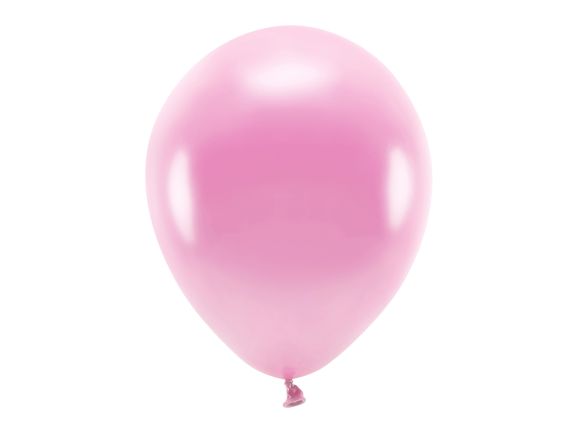 PARTYDECO Sada 10 růžových metalických balónků 30 cm