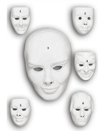 Carnival Toys Maska na domalování bílá