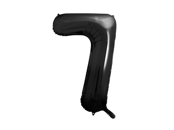 PARTYDECO Foliová číslice-7 černá -86 cm