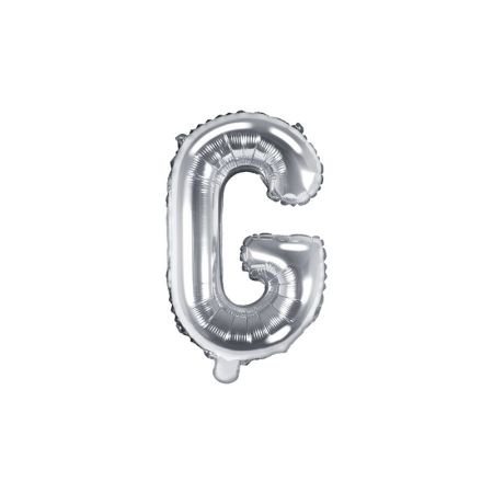 PartyDeco Foliové písmeno G stříbrné 35 cm