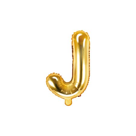 PARTYDECO Foliové písmeno J zlaté 35 cm