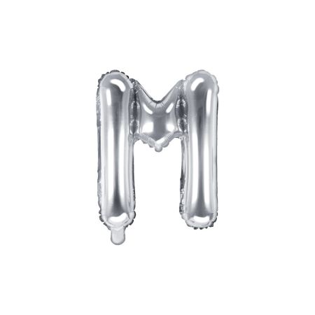 PARTYDECO Foliové písmeno M stříbrné 35 cm PARTYDECO Foliové písmeno M stříbrné 35 cm