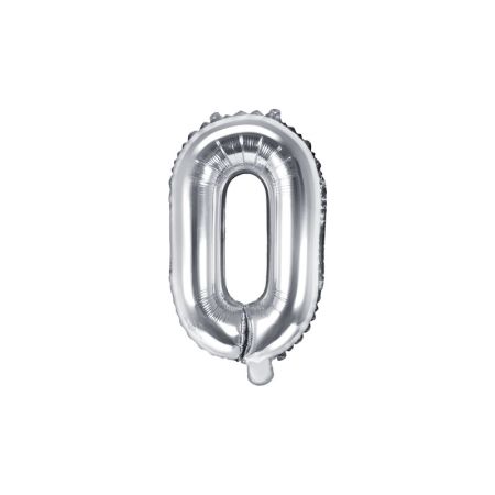PARTYDECO Foliové písmeno O stříbrné 35 cm