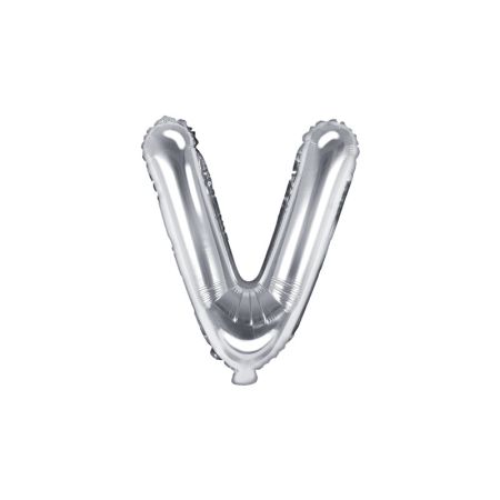 PARTYDECO Foliové písmeno V stříbrné 35 cm PARTYDECO Foliové písmeno V stříbrné 35 cm