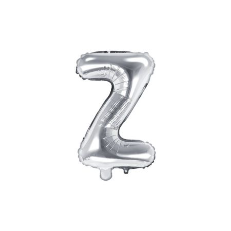 PartyDeco Foliové písmeno Z stříbrné 35 cm