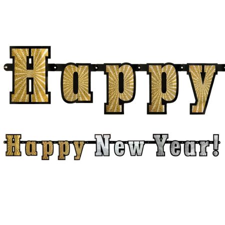 PARTYDECO Girlanda Happy New Year PARTYDECO Girlanda Happy New Year