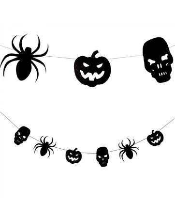 Carnival Toys Černá halloweenská girlanda