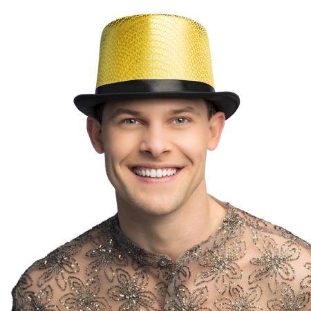 Boland Klobouk Caprice cylindr zlatý Boland Klobouk Caprice cylindr zlatý