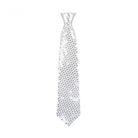 Boland Kravata stříbrná flitrová 40 cm Boland Kravata stříbrná flitrová 40 cm