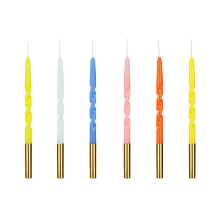 PARTYDECO Kroucené narozeninové svíčky 14 cm PARTYDECO Kroucené narozeninové svíčky 14 cm