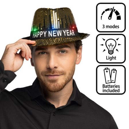 Boland LED klobouk Šťastný nový rok Boland LED klobouk Šťastný nový rok