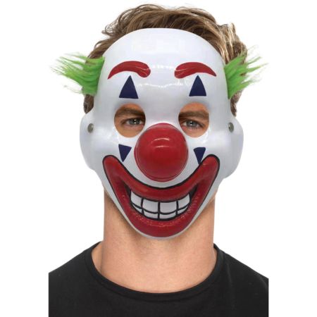 Smiffys Maska klaun s vlásky PVC