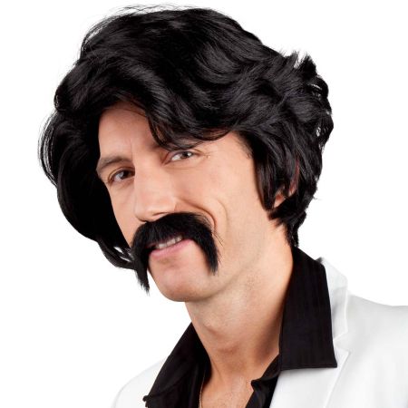 Boland Paruka s knírem černá retro