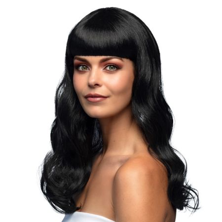 Boland Paruka černá dámská dlouhá s ofinou