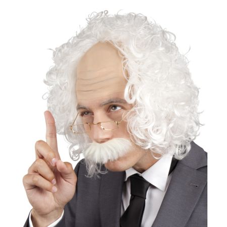 Boland Paruka Einstein s pleší brýlemi a knírem