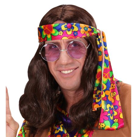 Widmann Paruka hippie hnědá dlouhá pánská Widmann Paruka hippie hnědá dlouhá pánská
