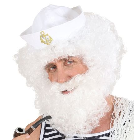 Widmann Paruka s vousy bílá kudrnatá