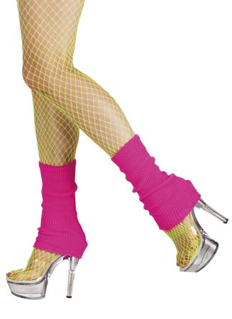 Boland Disco návleky na nohy neonově růžové