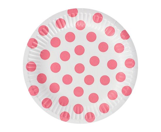 Godan Papírové tácky s magenta puntíky 6 ks