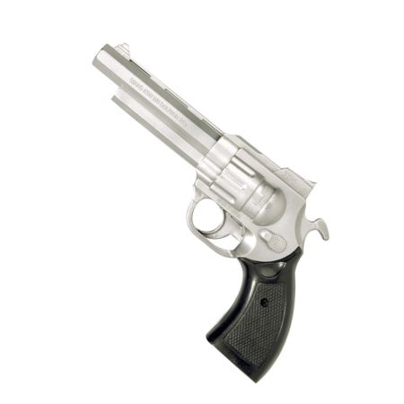 Revolver stříbrný plastový