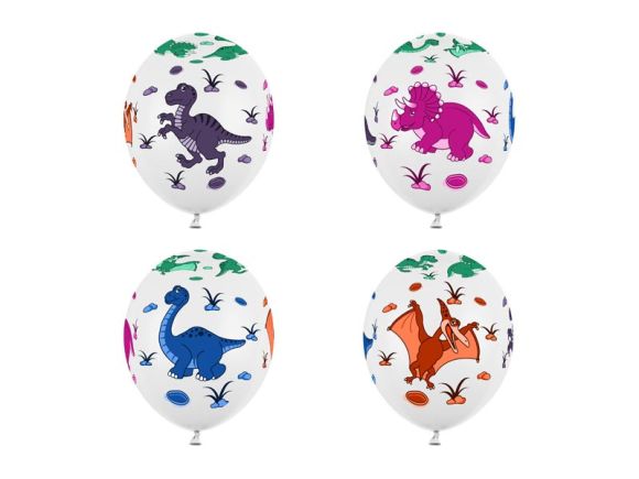 PARTYDECO Latexové balónky Dinosauři 6 ks