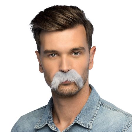 Boland Šedivý knír retro
