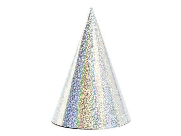 PARTYDECO Párty čepičky stříbrné 6 ks