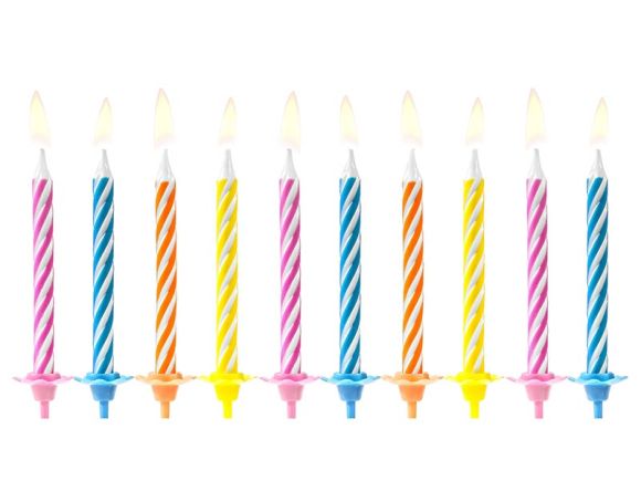PARTYDECO Svíčky dortové narozeninové 10 ks