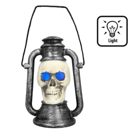 Boland Svítící LED lucerna měnící barvy motiv lebka Boland Svítící LED lucerna měnící barvy motiv lebka